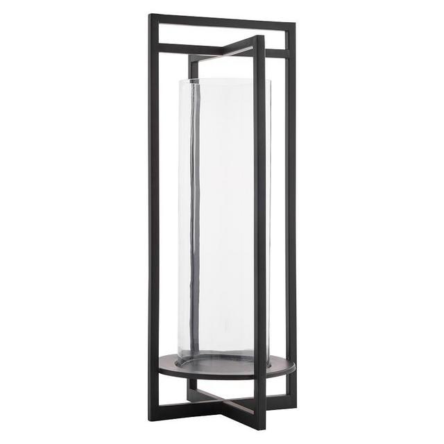 Brooks Cross Bar Lantern, Black, Large