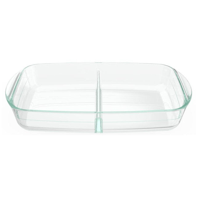 PYREX Divided Glass Bakeware 8x12", 1 EA