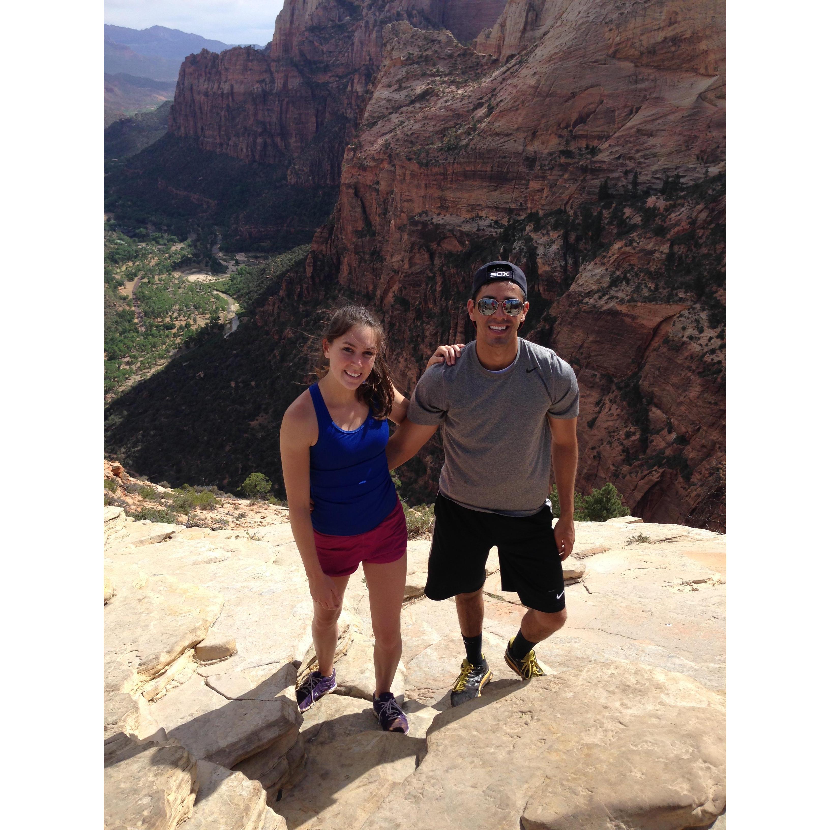 At the top of Angel's Landing - Zion National Park