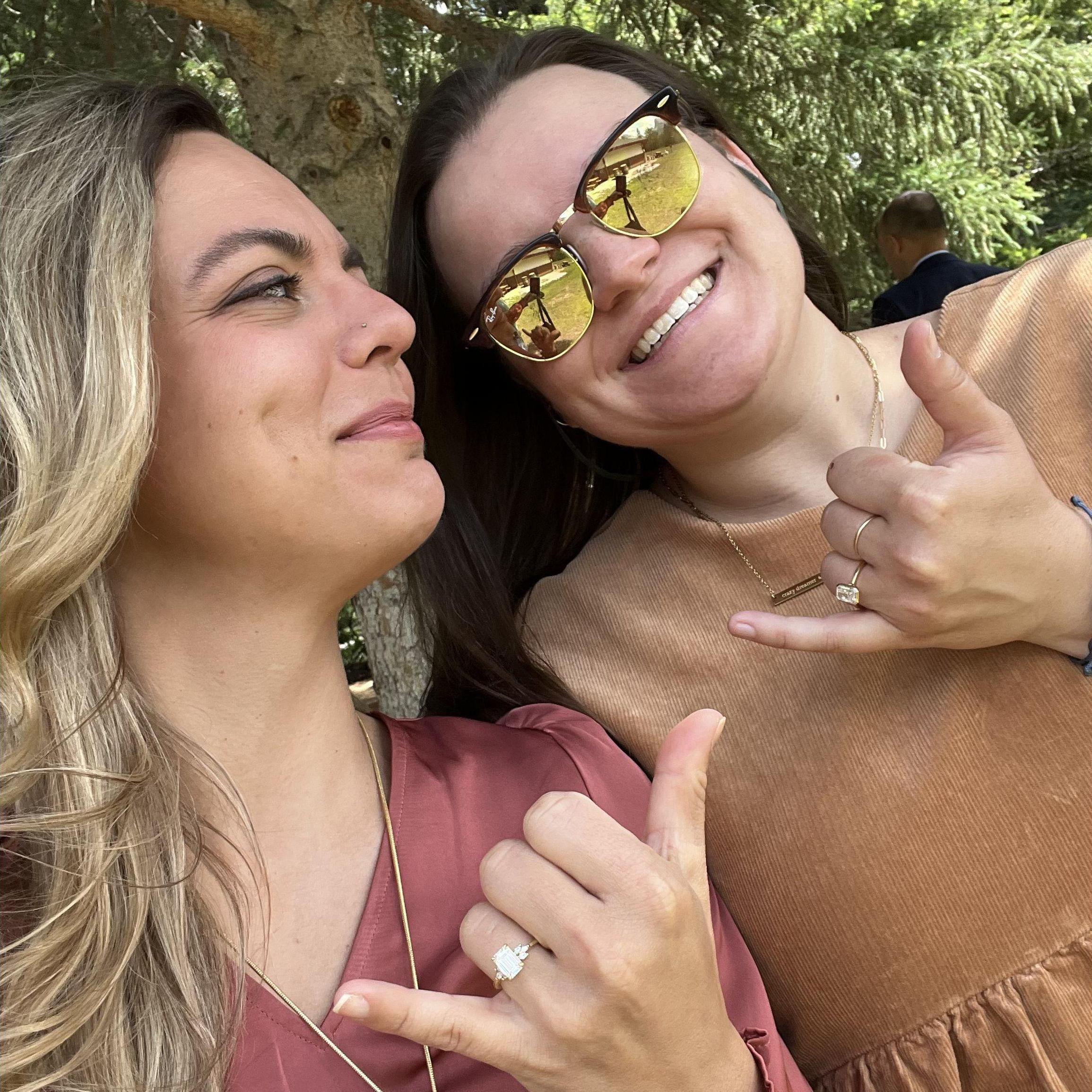 Enjoying the Canadian Rockies sunshine at the wedding of our friends Nick and Sanj (June 2023)