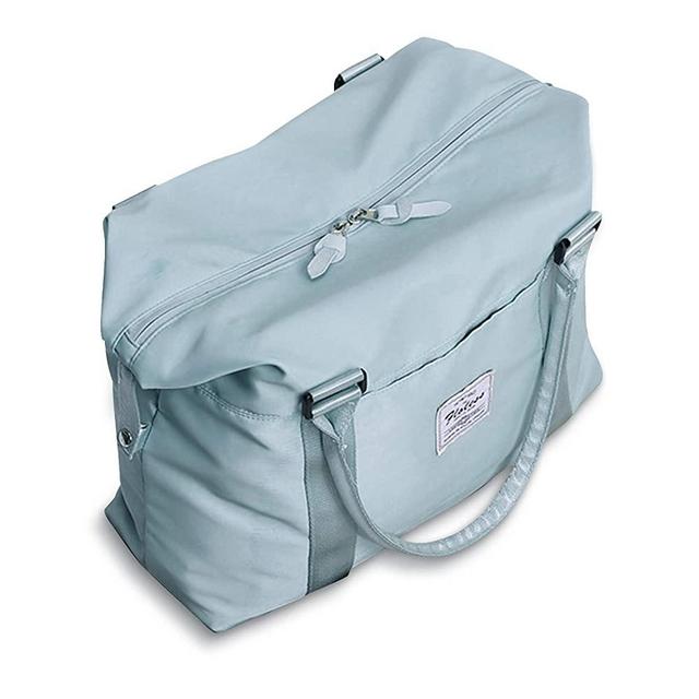 Womens travel bags, weekender carry on for women, sports Gym Bag, workout duffel bag, overnight shoulder Bag fit 15.6 inch Laptop (light green) large