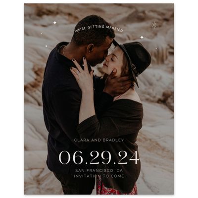 Greige Mist, Beige Wedding Digital Save the Date - Adhara Photo