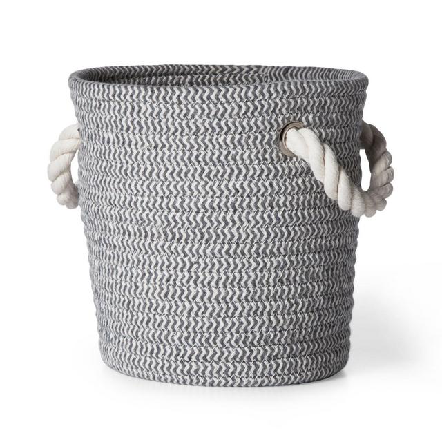 Coiled Rope Storage Bin Small Chevron - Cloud Island™ Gray