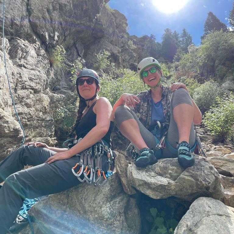 Enjoying the sun and some afternoon rock climbing in Clear Creek Canyon, CO