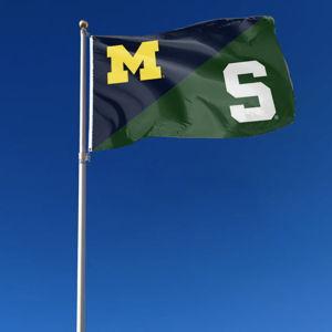 House Divided 3x5 Michigan vs MSU Flag