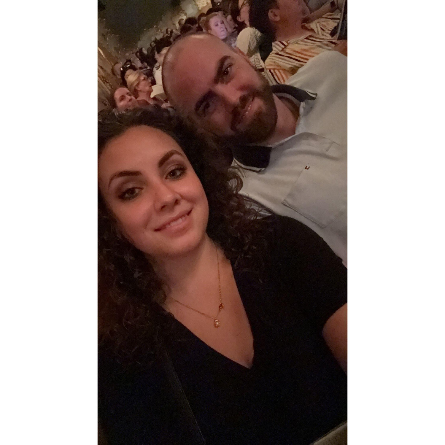 Kevin and I just before Sweeney Todd started. One of our many spontaneous road trips.