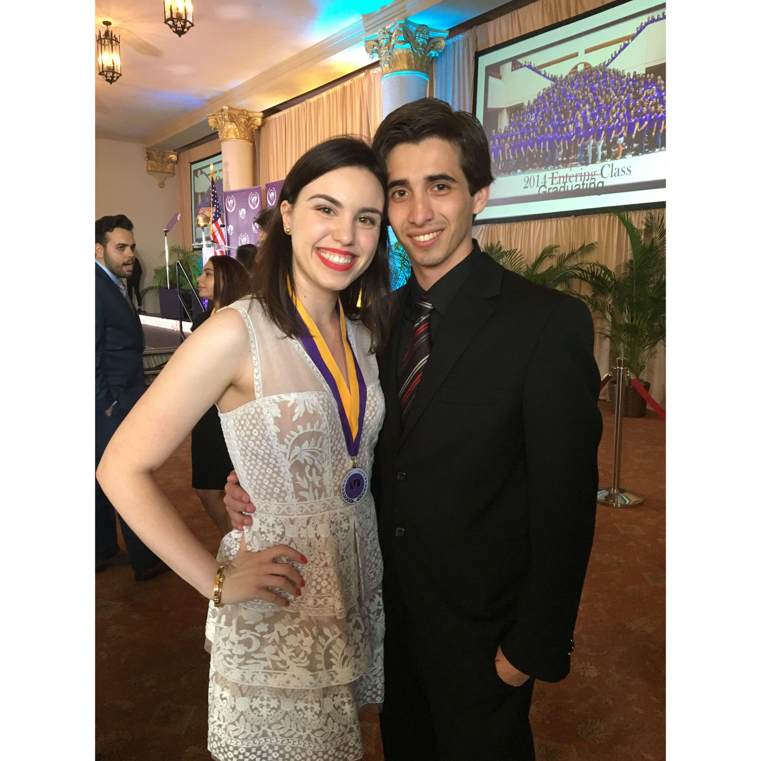 April 2016: Our first picture together at Helen's MDC Honors graduation