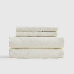 Organic Brushed Cotton Sheet Set in Ivory - KING