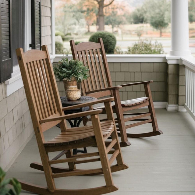 His & Hers Porch Rocking Chairs
