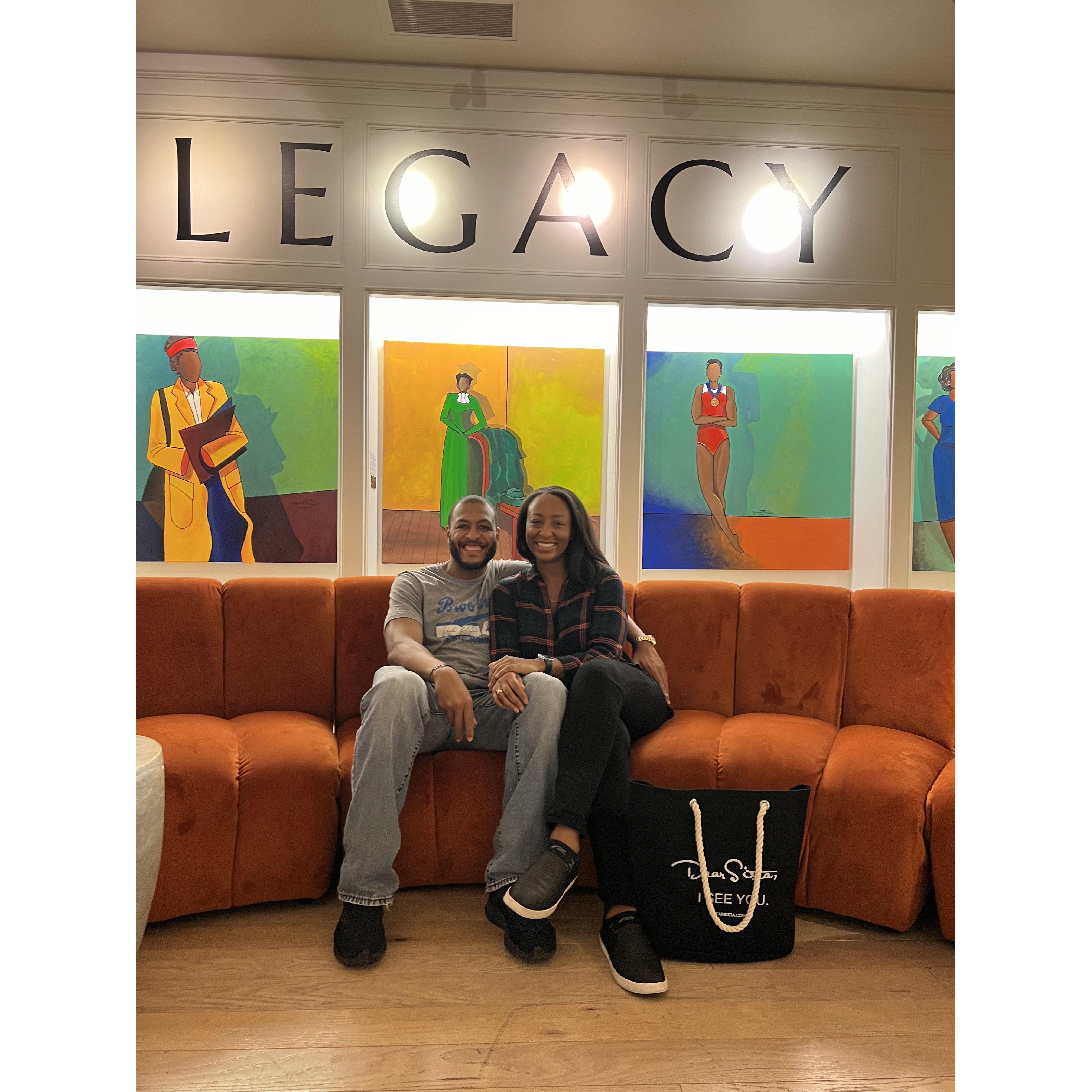 At our friends Hiawatha and Veronica Davis's beautiful art gallery in Seattle.