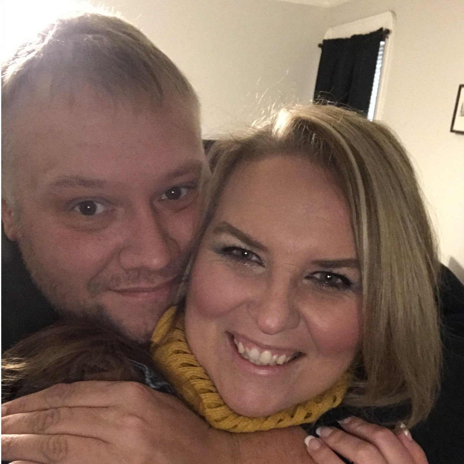 He hugged me from behind and I was in the mirror and I loved how we looked. The morning after we said I love you to each other.