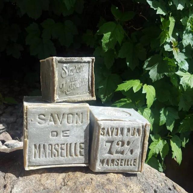 Vintage Authentic Marseille Soap Block Olive Oil Le Serail