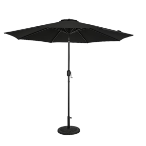 Island Umbrella 9-ft Steel Black Market Patio Umbrella