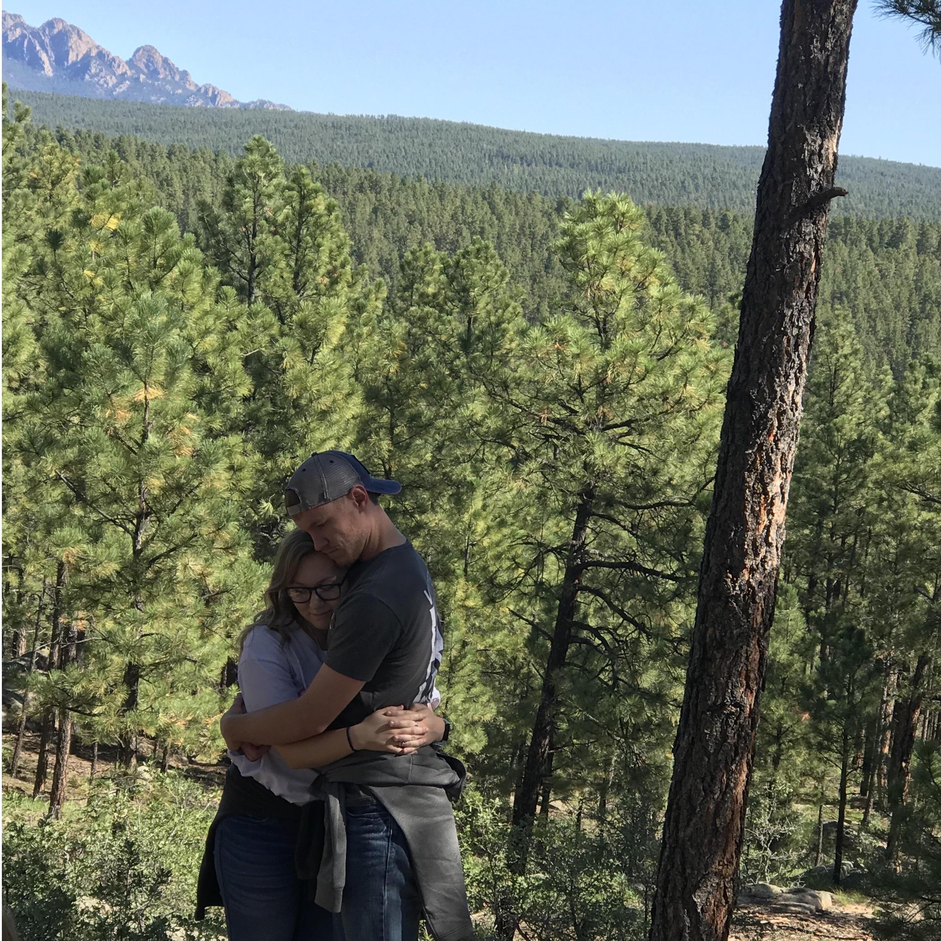 Hiking at Camp Blue Haven.