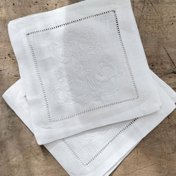 Personalized Linen Cocktail Napkins