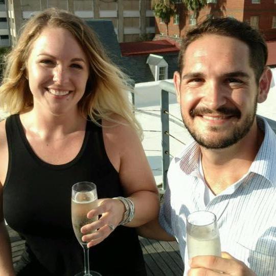 The day we got engaged. Charleston, SC