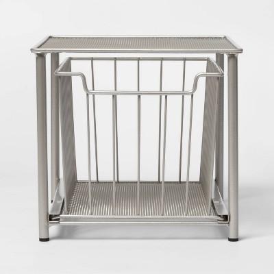 Stackable Slide Out Drawer Organizer Medium Nickel - Threshold™