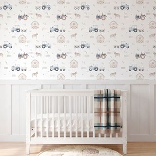 Charlie On the Farm Nursery Wallpaper