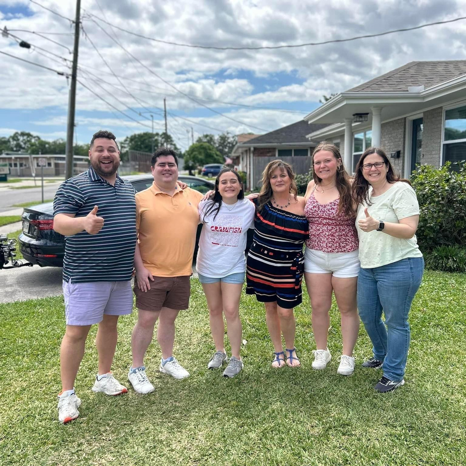 Luke standing across the street from where I went to elementary school in Metairie, LA