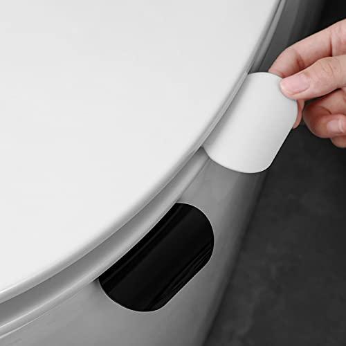 2 PCS Toilet Lid Lifter, Toilet Seat Lifter Toilet Seat Handle Lifter Toilet Cover Lifter,Avoid Touching Toilet Cover Handle Bathroom Accessories for Home, Office, Hotel, White/Black (White/Black)