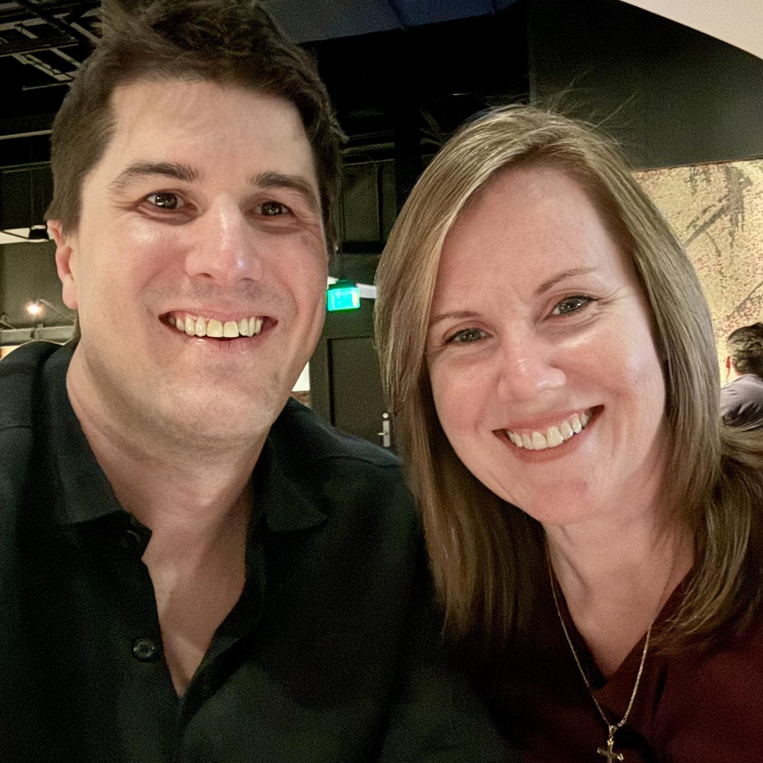 Enjoying a night out at Downtown Disney with dinner at Morimoto Asia.