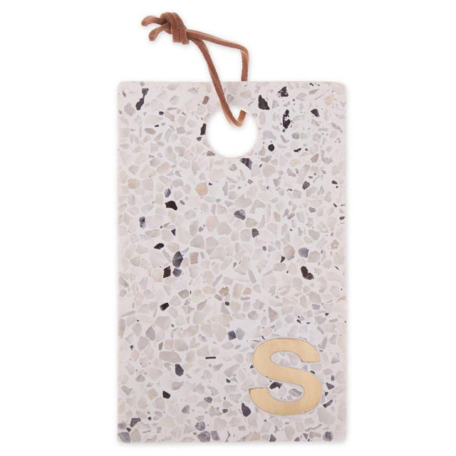 Artisanal Kitchen Supply® Terrazzo Monogram Letter "S" Cheese Board