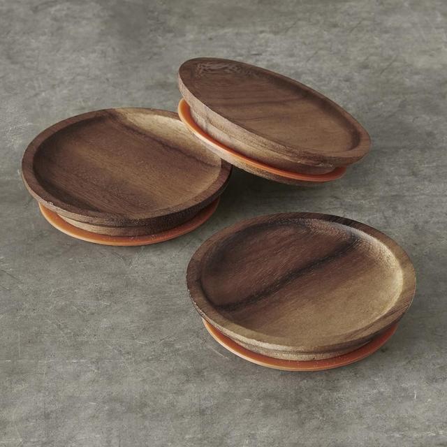 Weck Wood Lid, Set of 3, Medium