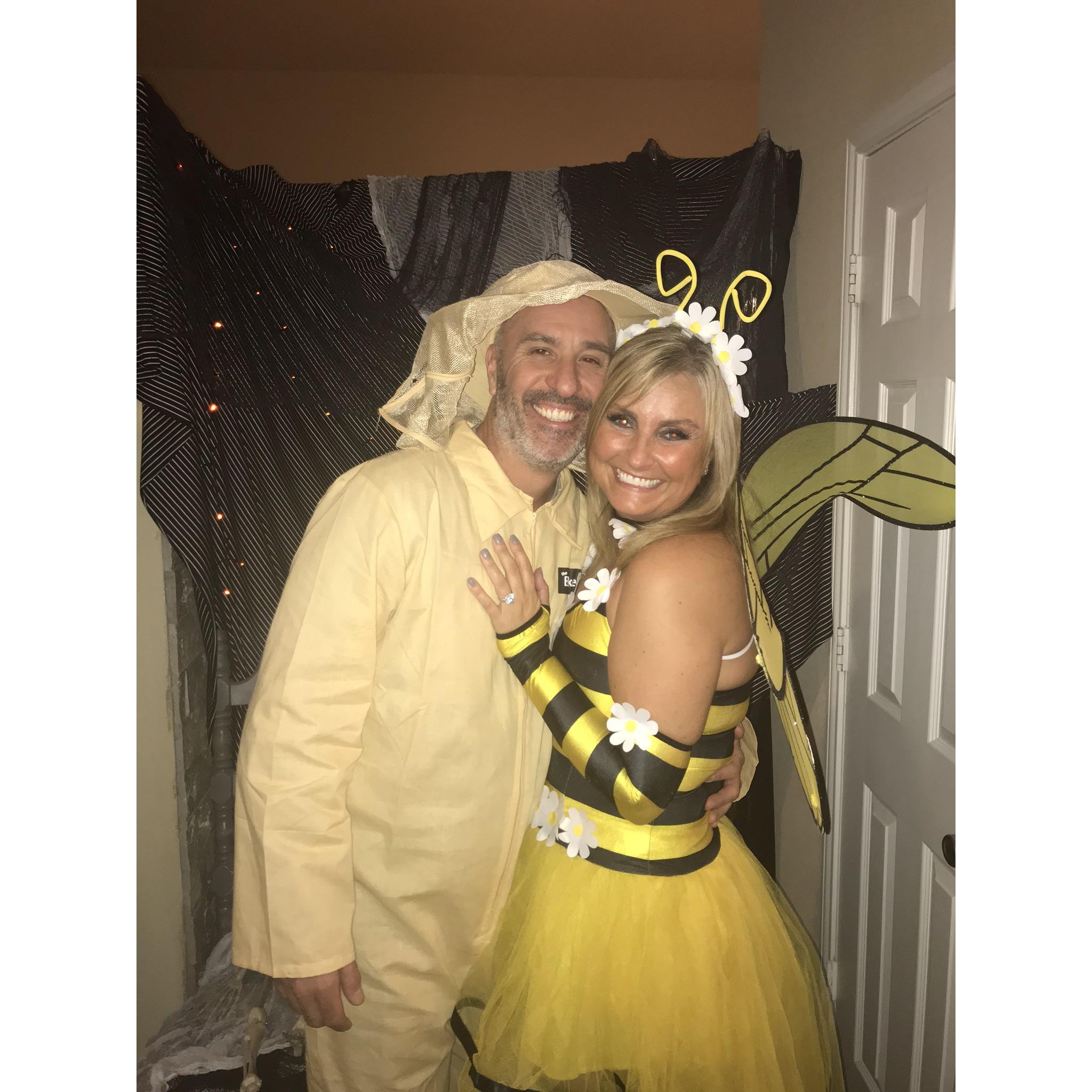 Halloween 2018 meant to bee/thankful for Bumble...we won Best Couple's Costume! :)