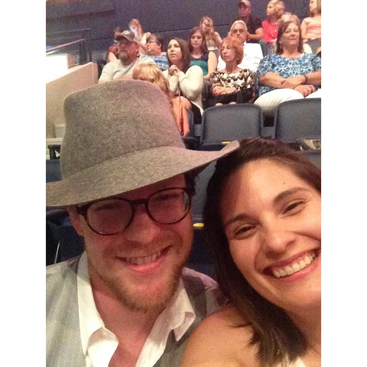 Michelle and Matt at a Shovels and Rope concert at the Ryman Auditorium, 2015.