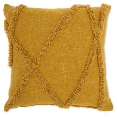 Nourison Abstract Diamonds 18" Square Throw Pillow in Blush