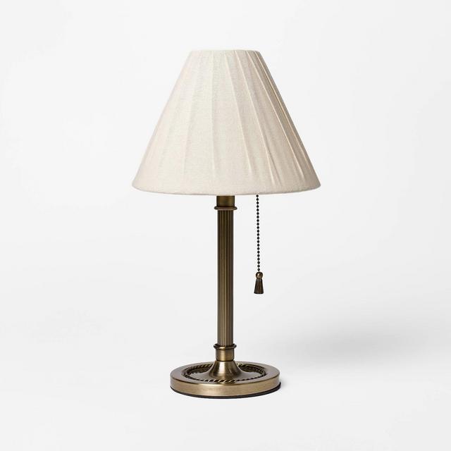 Turned Brass with Stone Detail Table Lamp - Threshold™ designed with Studio McGee