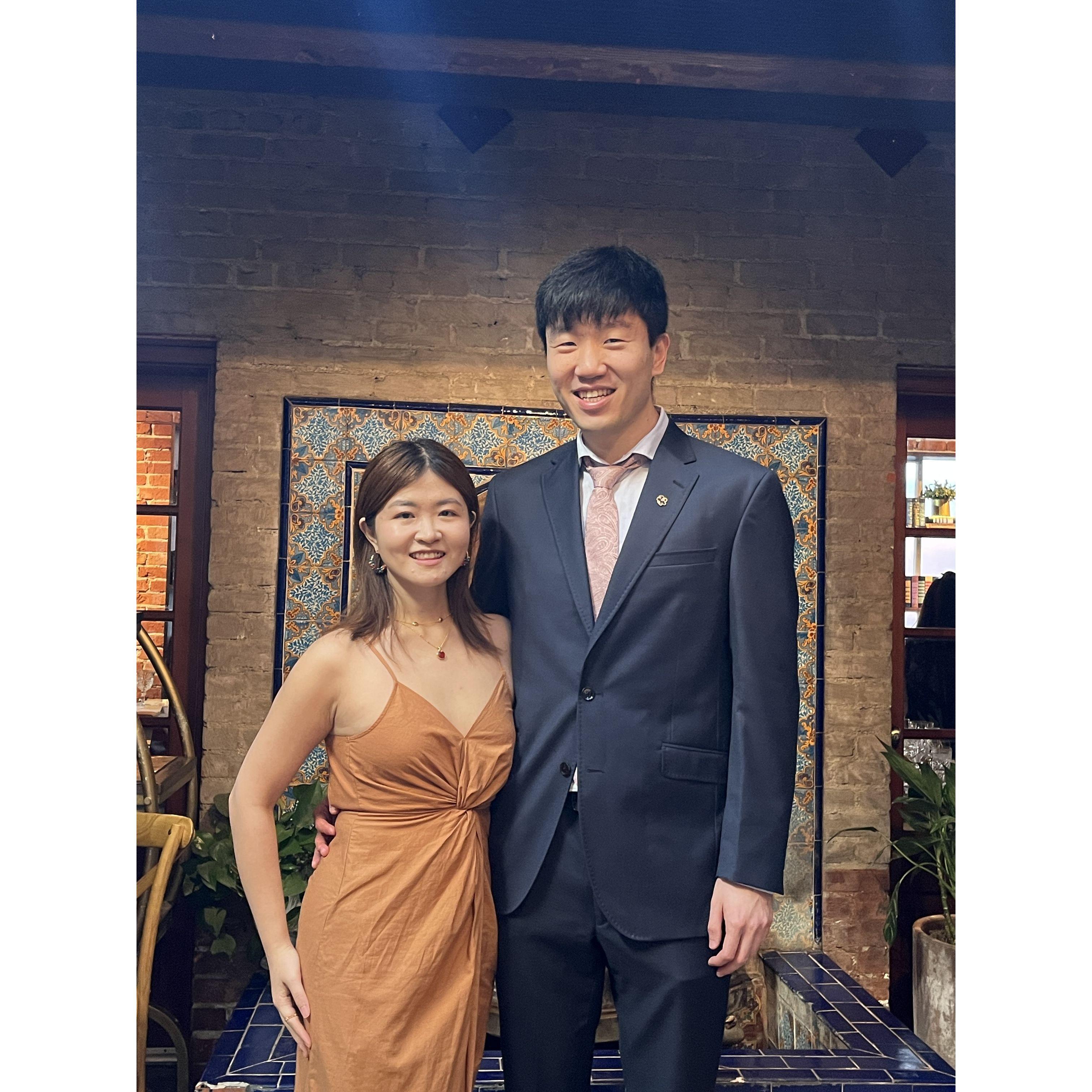 at friend's wedding