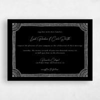 Black Wedding Invitation - Blevio Landscape
