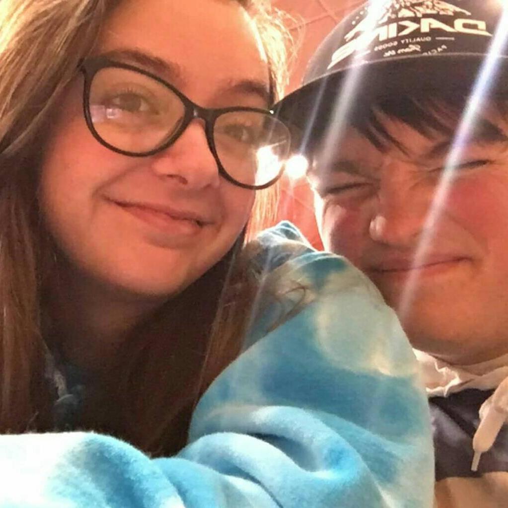 Our Second Date! We went to Domino's and ate a whole pizza by ourselves.