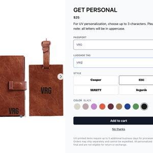 BÉIS 'The Passport & Luggage Tag Set' in Brown - Luggage Tag & Passport Holder Set in Brown