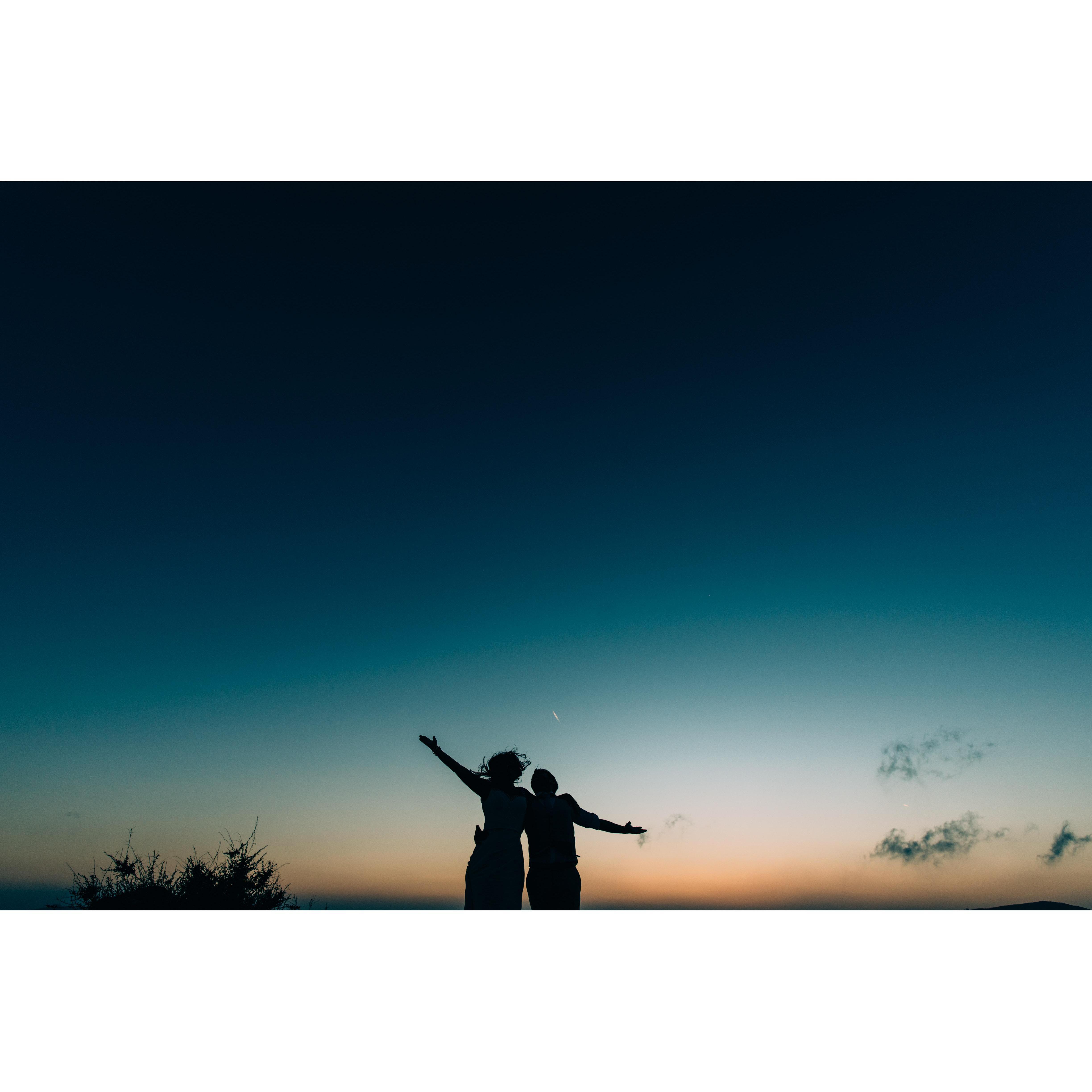 Celebrating the glorious sunset!