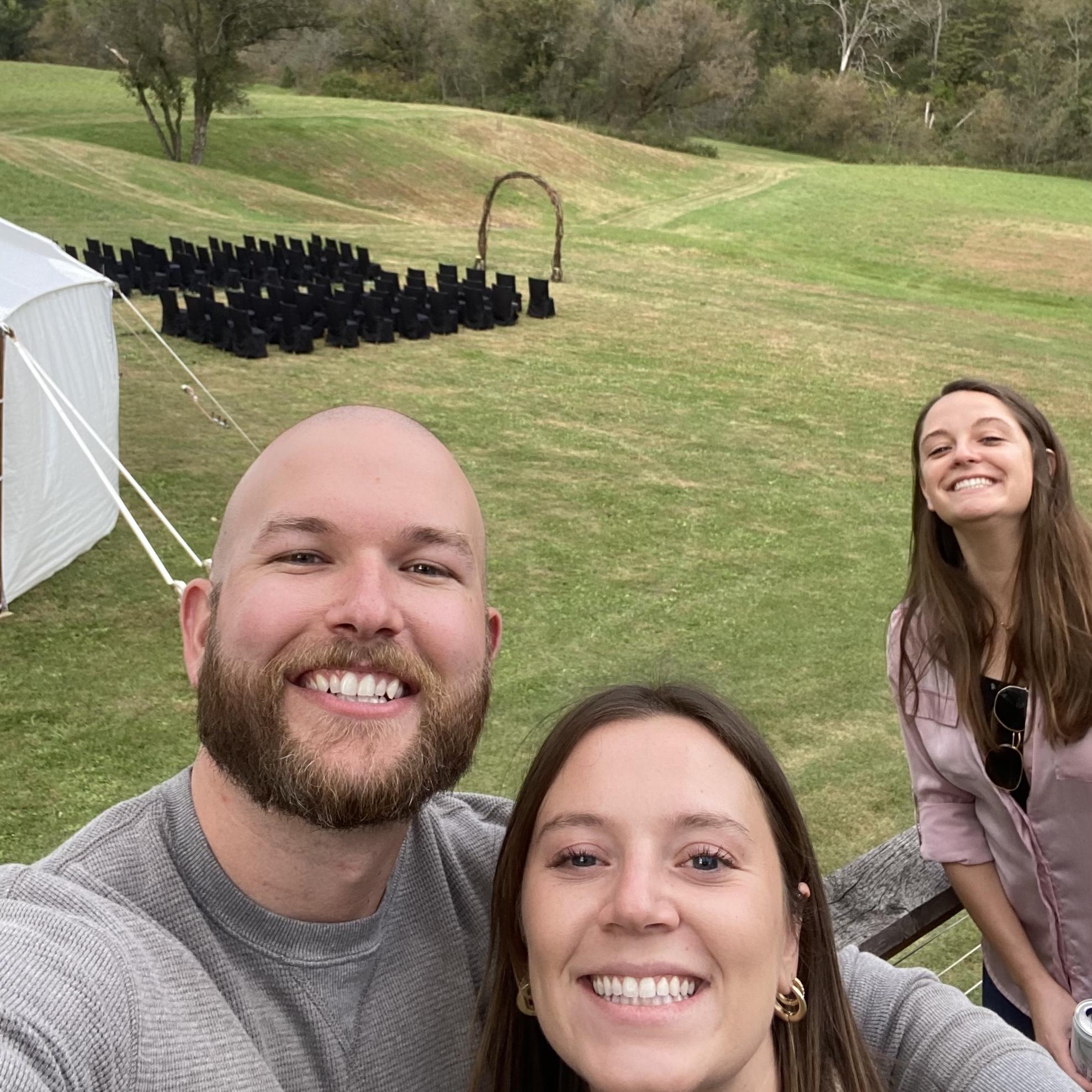 Connor and Heather’s wedding rehearsal, hi Megan!