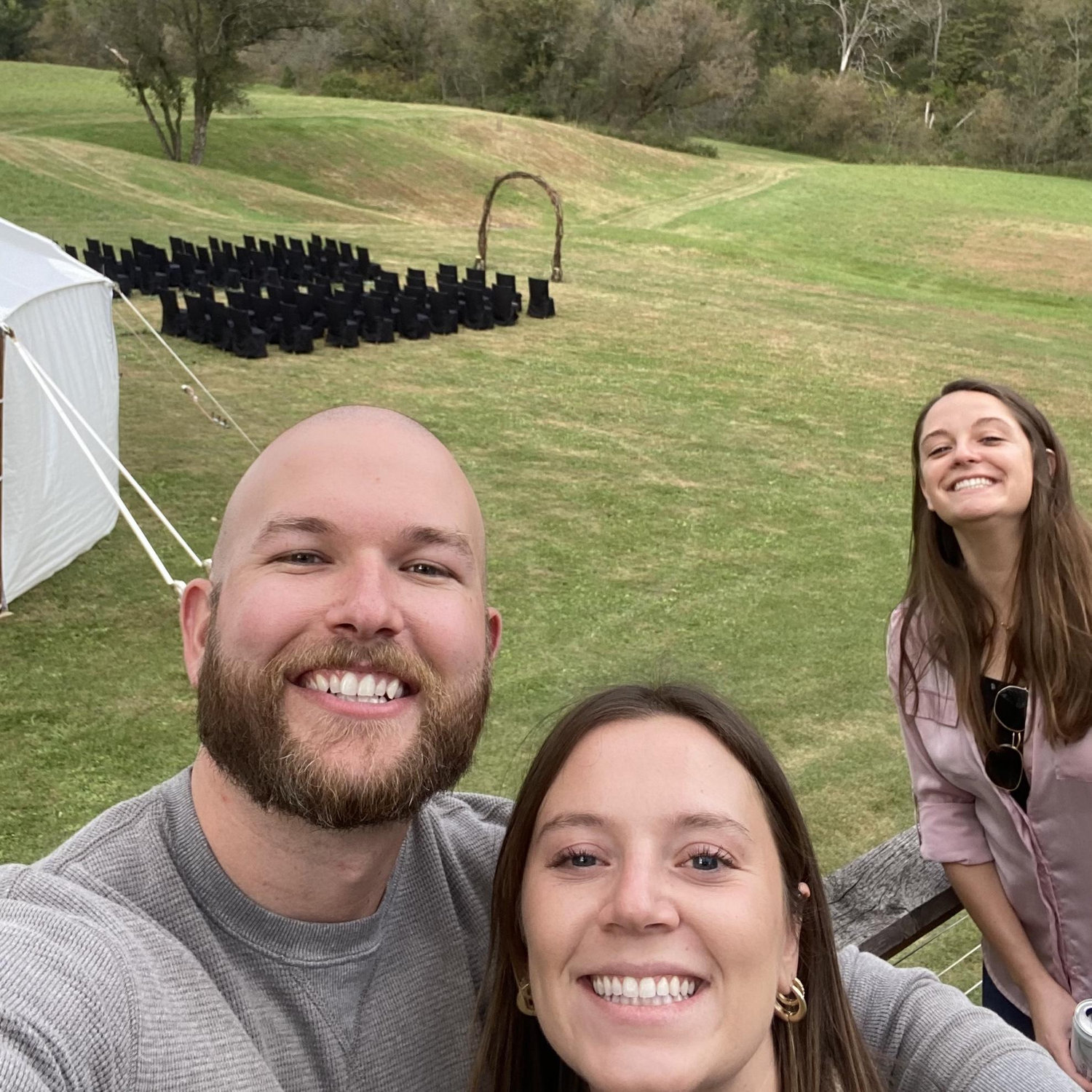 Connor and Heather’s wedding rehearsal, hi Megan!