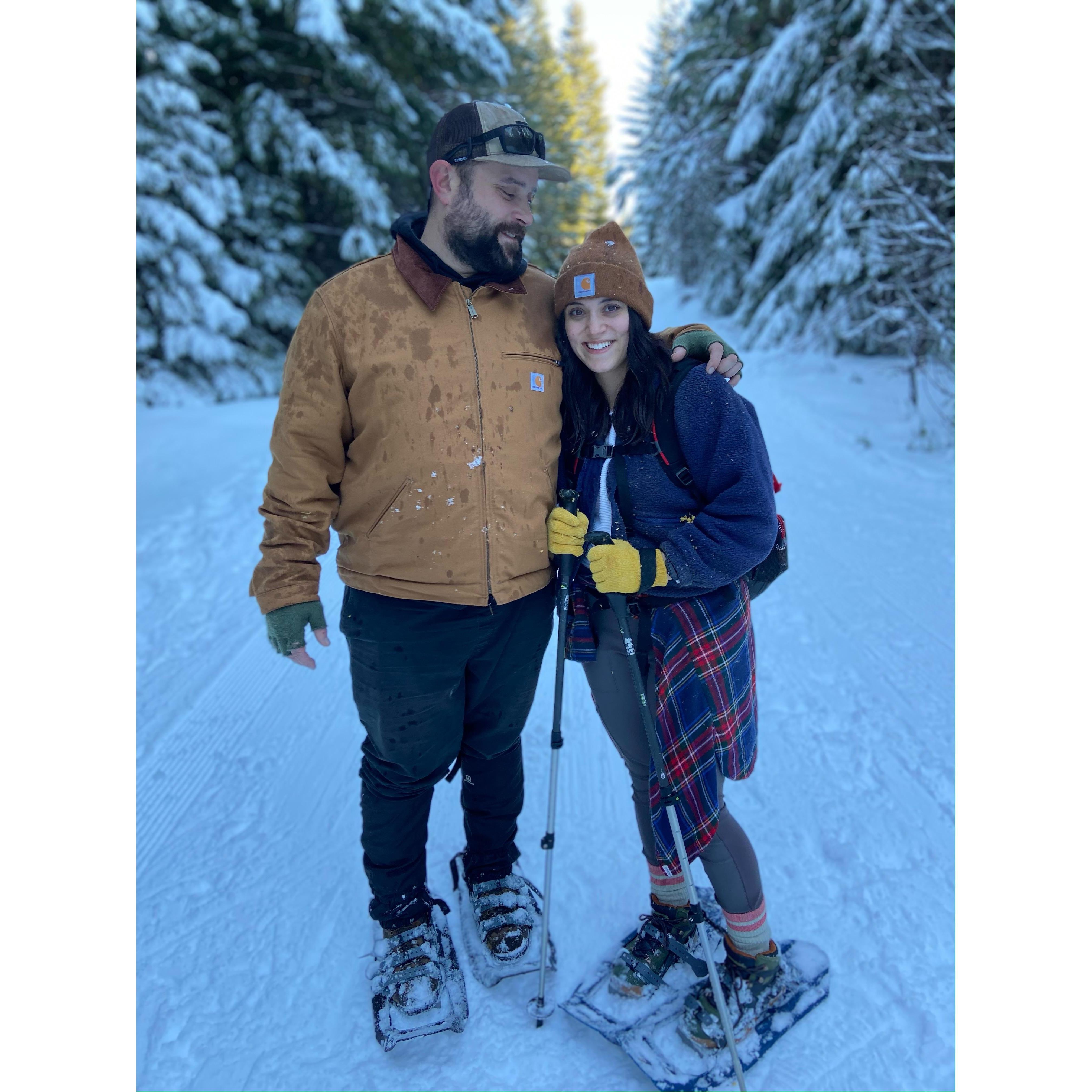 First time snowshoeing 2020.