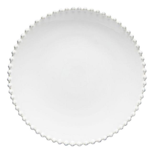 Costa Nova Pearl Stoneware Dinner Plate, 11", Single - White