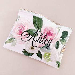 Personalized Spring Rose Cosmetic Bag