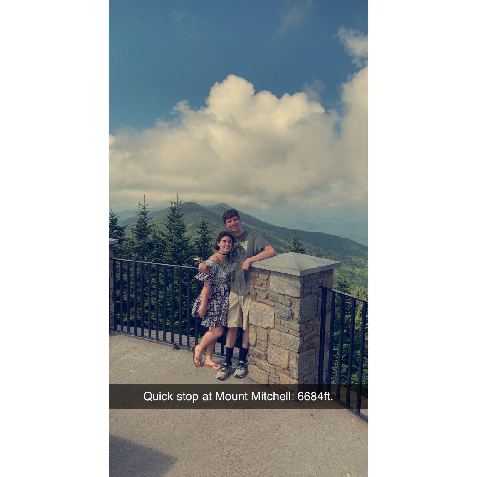 The first time we went up Mt. Mitchell!