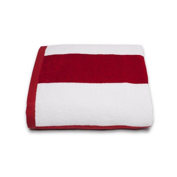 Tropical Cabana 100% Cotton Velour Wide Stripe Beach Towel