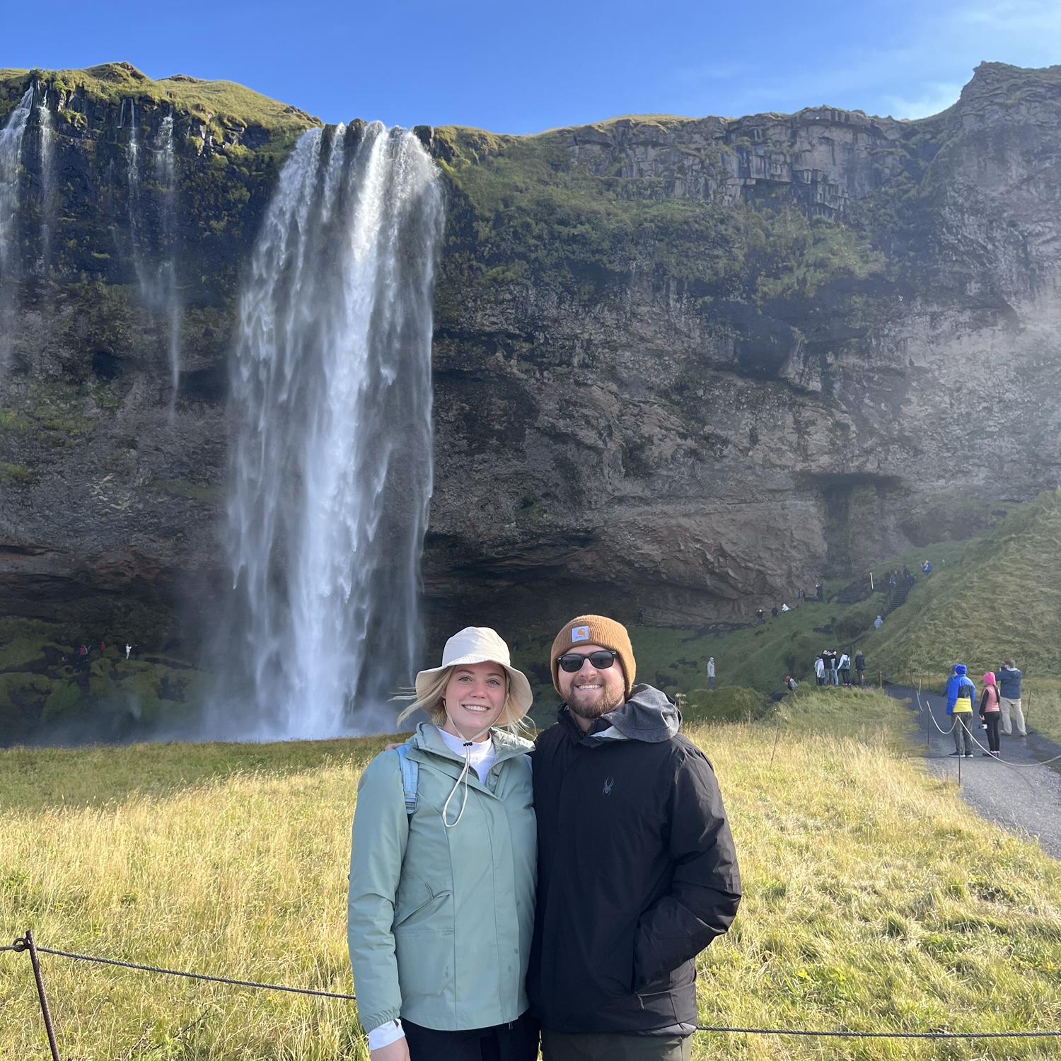 9/16/2024- right before Jackson proposed to Ally at Seljandsfoss in Iceland!