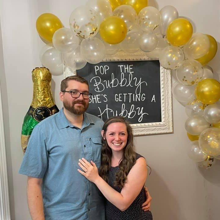 July 2021: Sean and I celebrated our engagement with my family