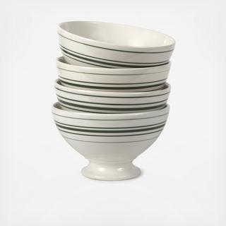 Vintage Stripe Au Lait Bowl, Set of 8