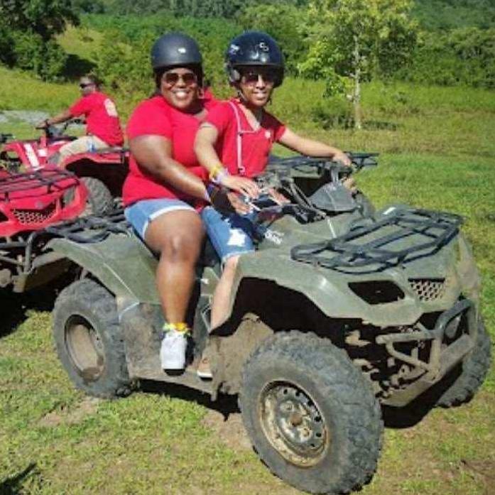 Their first ATV ride in Hawaii.