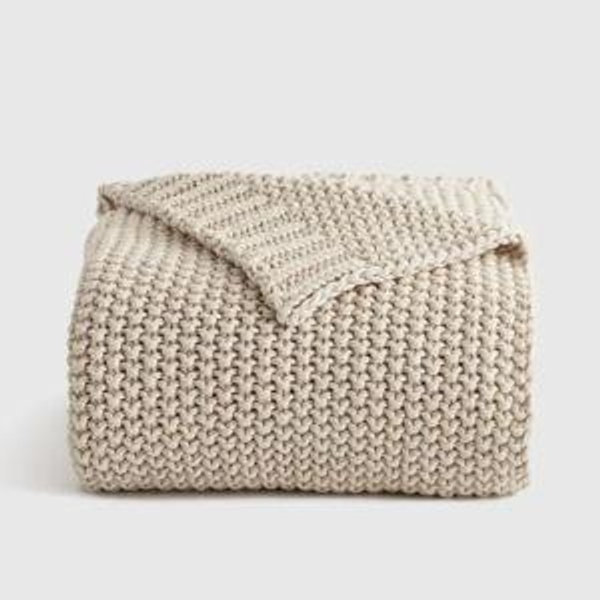 Ivory Cotton Fisherman Throw