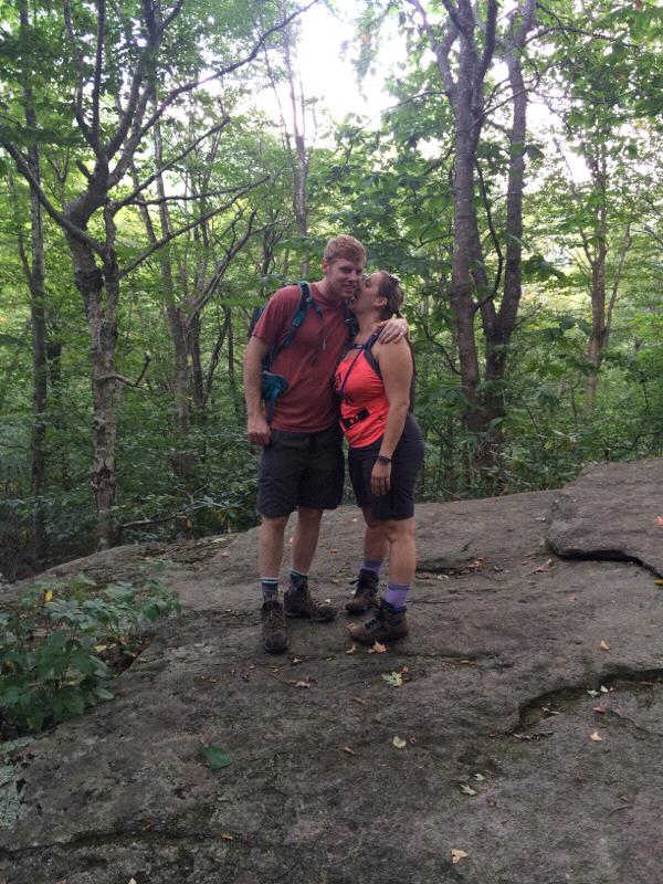 Our first hike up to Grandfather Mountain with my uncle after we moved to North Carolina