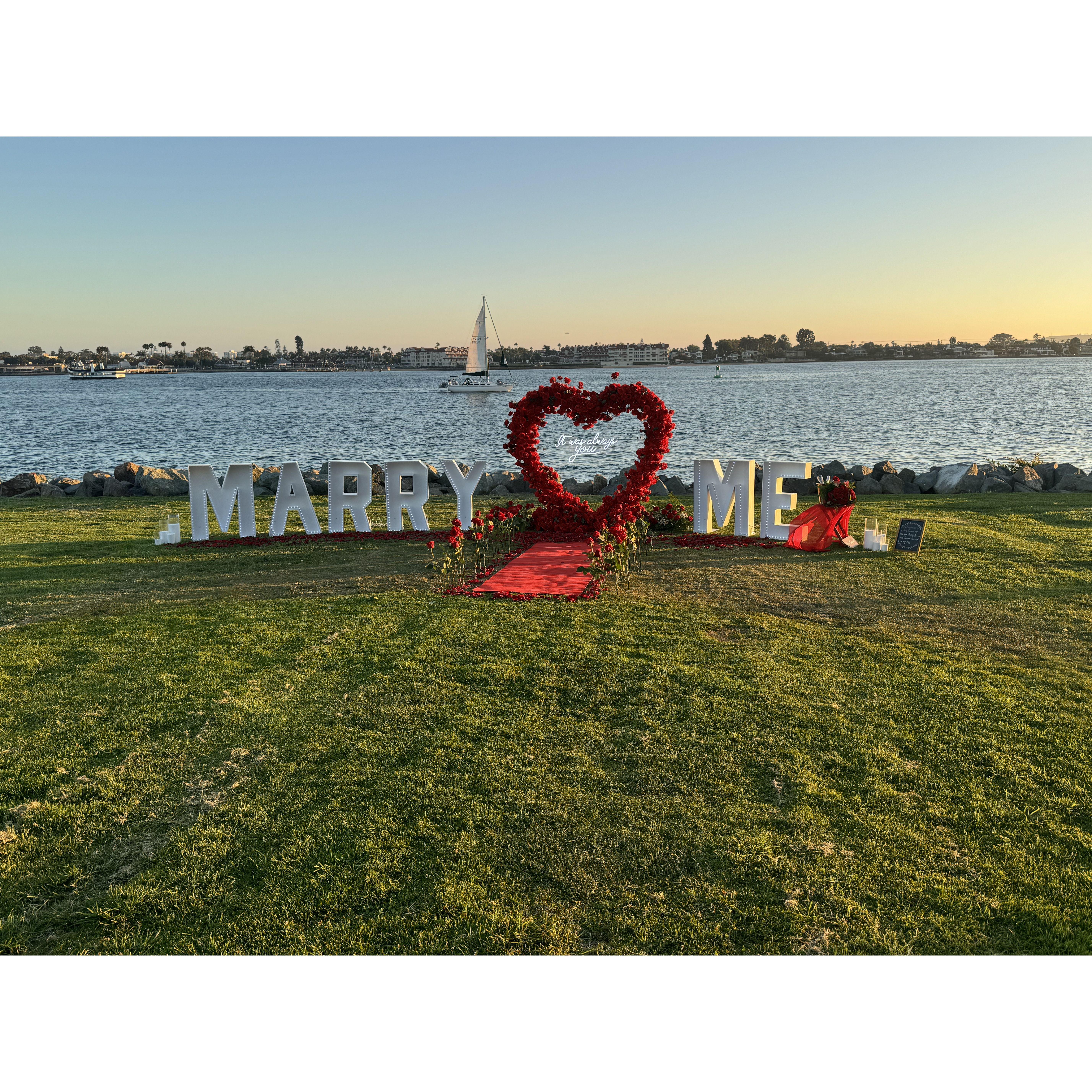 Where I proposed to my future wife.